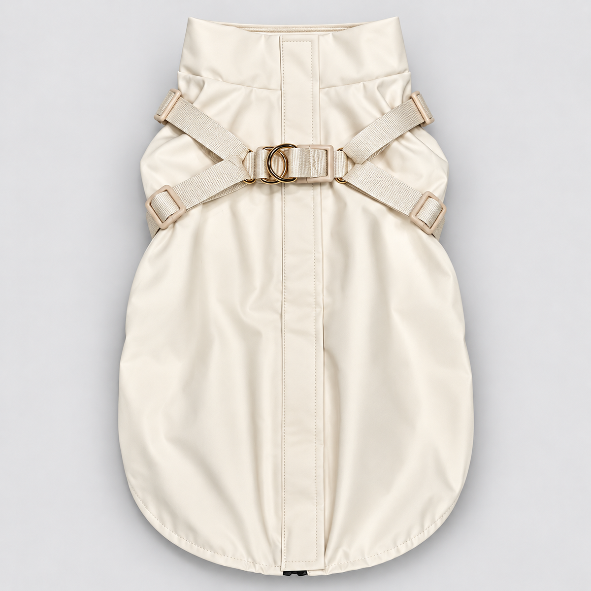 Hunde Regenmantel creme-gold