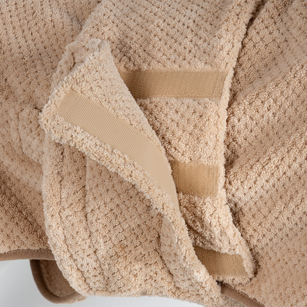 Hunde Bademantel beige