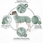 Hunde Bademantel Pistacchio