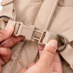 Hundemantel mit Geschirr beige
