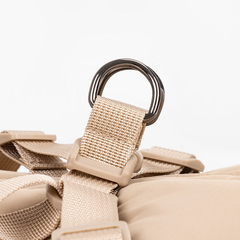 Hundemantel mit Geschirr beige