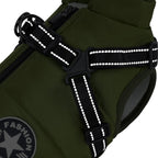 Hundemantel mit Geschirr green