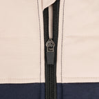 Hundemantel mit Geschirr navy/beige