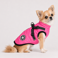 Hundemantel mit Geschirr pink