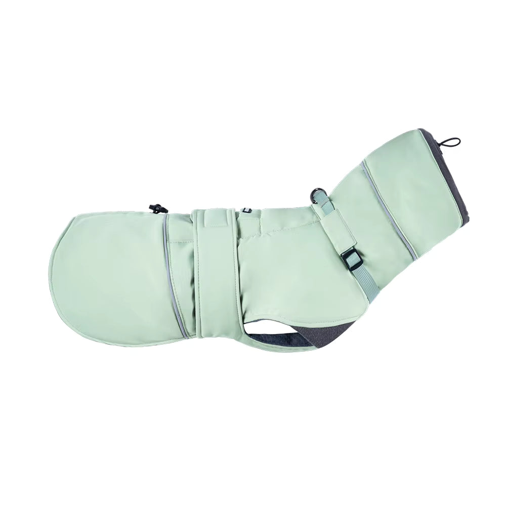 Hundemantel "Norway" Salbei mit integriertem Halsband