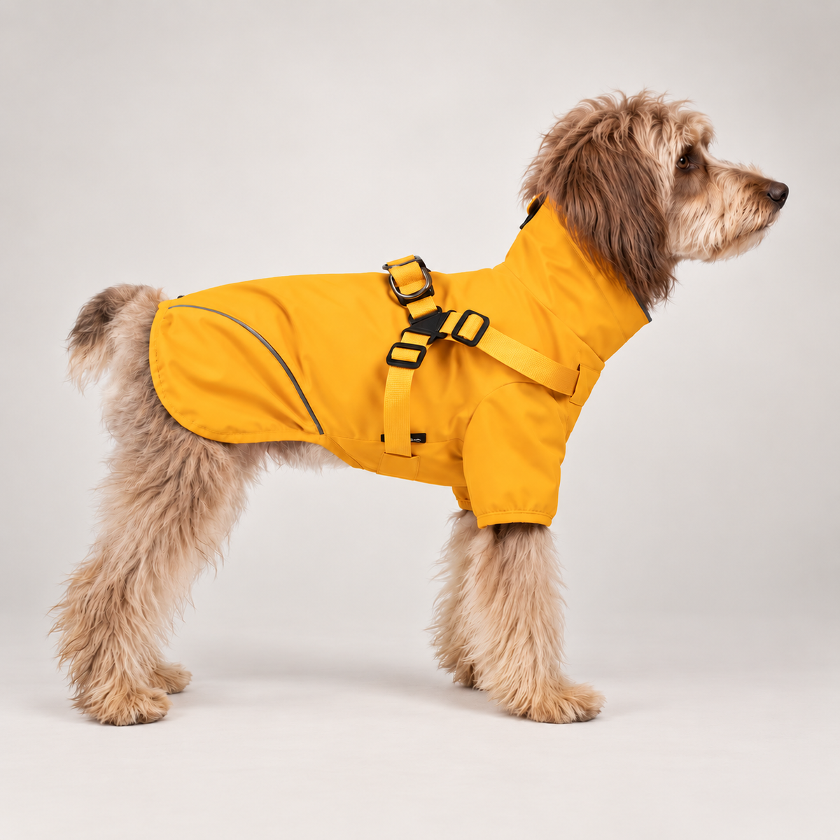 Hunde Regenmantel gelb