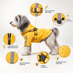 Hunde Regenmantel "Seehund" gelb