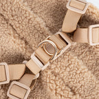 Hundemantel mit Geschirr Sherpa beige