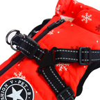 Hundemantel mit Geschirr Snowflake